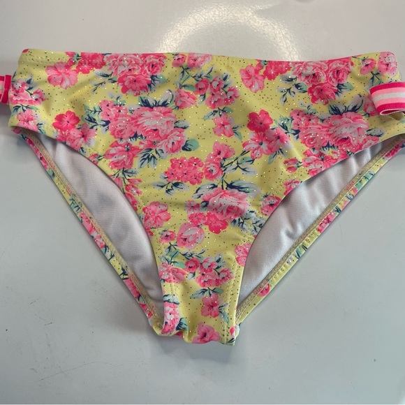 Nicole Miller New York Girls Large 12 Two Piece Bathing Suit Floral PRELOVED - Picture 4 of 10